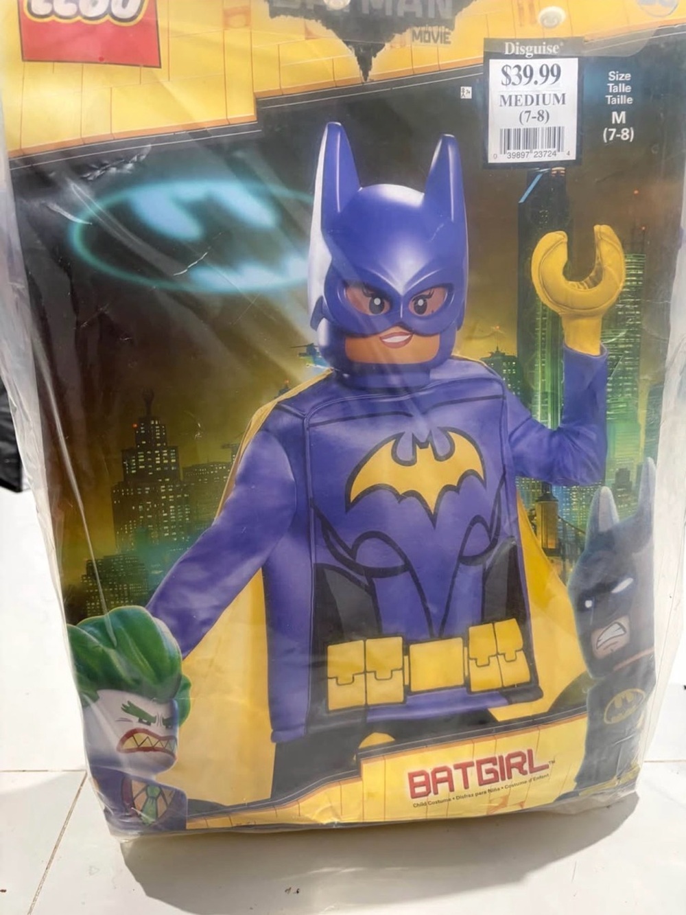 Kids sz 7-8 batgirl official lego costume real mask
Disguise Batman movie new
